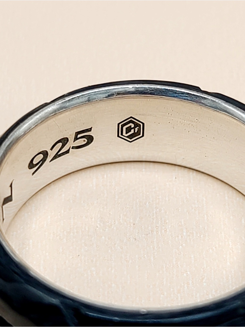 David Yurman Forged Carbon Band Ring In Sterling Silver - Picture 12 of 12